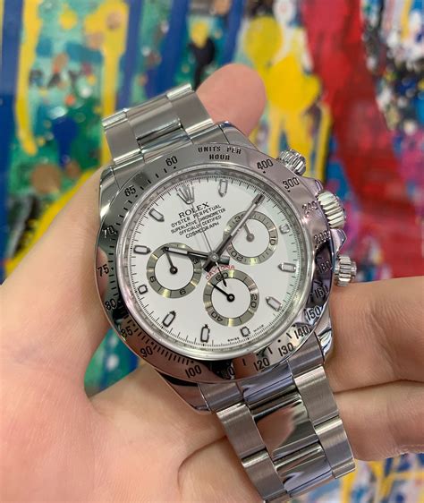 new rolex daytona white face|Rolex daytona steel white dial.